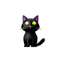 cat 3d rendering icon illustration png