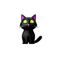 gato 3d Renderização ícone ilustração png