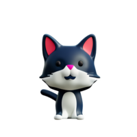 gato 3d Renderização ícone ilustração png