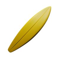 planche de surf 3d le rendu icône illustration png