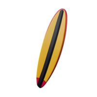 tabla de surf 3d representación icono ilustración png