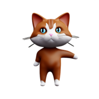 gatto 3d interpretazione icona illustrazione png