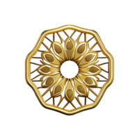 oro mandala 3d representación icono ilustración png