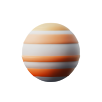 Jupiter 3d le rendu icône illustration png