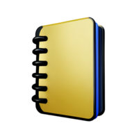 diary 3d rendering icon illustration png