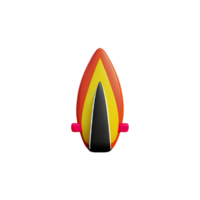 planche de surf 3d le rendu icône illustration png