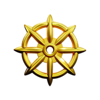 ouro mandala 3d Renderização ícone ilustração png