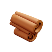 cannelle 3d le rendu icône illustration png