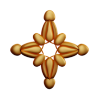 Gold Mandala 3d Rendern Symbol Illustration png