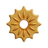 gold mandala 3d rendering icon illustration png