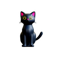 gato 3d representación icono ilustración png