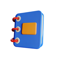 diary 3d rendering icon illustration png