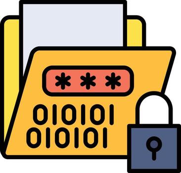 icono de vector de cifrado