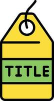 Title Tag Vector Icon