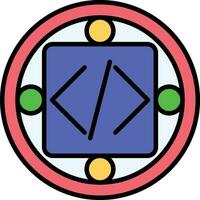 Custom Code Implementation Vector Icon