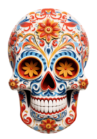 Colorful skull people. Day of the dead festival concept. Ai generated. png