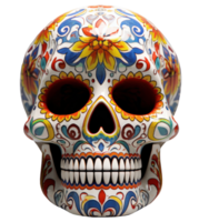 Colorful skull people. Day of the dead festival concept. Ai generated. png