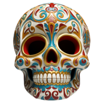 Colorful skull people. Day of the dead festival concept. Ai generated. png