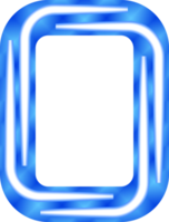 Abstract glowing neon frame. PNG with transparent background.