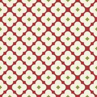 Seamless geometric pattern, simple elegant classic fashion design in red, cream and chartreuse green colors. Vector illustration. Design for wallpaper, textile, fabric, wrapping paper.