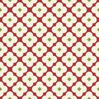 Seamless geometric pattern, simple elegant classic fashion design in red, cream and chartreuse green colors. Vector illustration. Design for wallpaper, textile, fabric, wrapping paper.