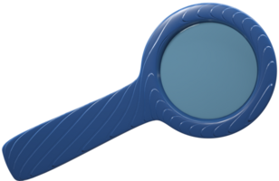 3D illustration rendering measuring device magnifying glass or loupe on a transparent background png