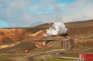 Geothermal power station in Iceland photo