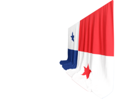 Panamá bandeira cortina dentro 3d Renderização chamado bandeira do Panamá png