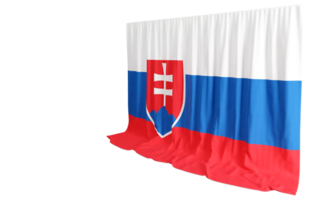 la slovaquie drapeau rideau dans 3d le rendu appelé drapeau de la slovaquie png