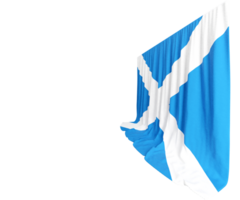 Scotland Flag Curtain in 3D Rendering called Flag of Scotland png