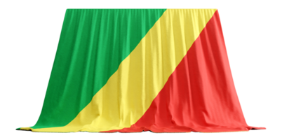 republik av kongo flagga ridå i 3d tolkning kallad flagga av republik av kongo png