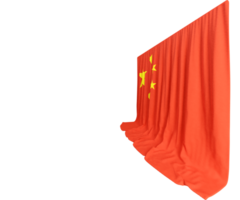 China vlag gordijn in 3d renderen gebeld vlag van China png