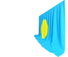 Palau bandeira cortina dentro 3d Renderização chamado bandeira do Palau png