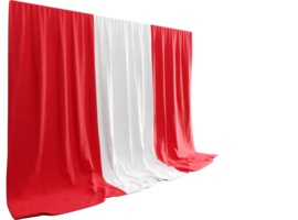 Peru Flag Curtain in 3D Rendering called Flag of Peru png