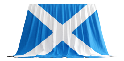 Scotland Flag Curtain in 3D Rendering called Flag of Scotland png