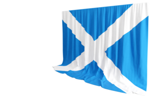 Scotland Flag Curtain in 3D Rendering called Flag of Scotland png