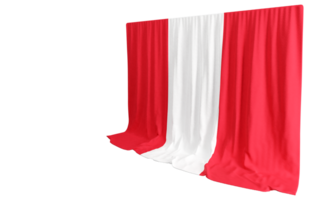 Peru Flag Curtain in 3D Rendering called Flag of Peru png