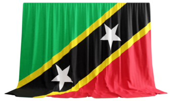 Saint kitts et nevis drapeau rideau dans 3d le rendu appelé drapeau de Saint kitts et nevis png