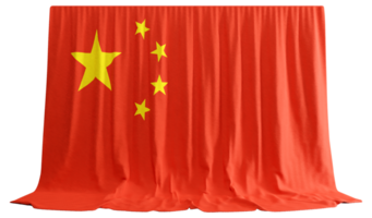 China Flagge Vorhang im 3d Rendern namens Flagge von China png