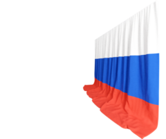 Rússia bandeira cortina dentro 3d Renderização chamado bandeira do Rússia png