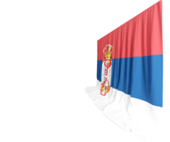 serbia bandera cortina en 3d representación llamado bandera de serbia png