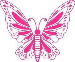 Pink butterfly Breast Cancer Ribbon Awareness design vector