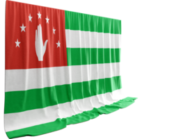 república do abkhazia bandeira cortina dentro 3d Renderização chamado bandeira do república do abkhazia png