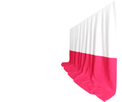 Poland Flag Curtain in 3D Rendering called Flag of Poland png