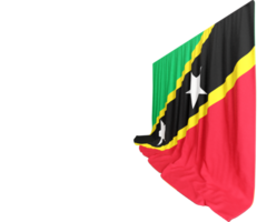 Saint Kitts and Nevis Flag Curtain in 3D Rendering called Flag of Saint Kitts and Nevis png