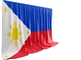 Philippinen Flagge Vorhang im 3d Rendern namens Flagge von das Philippinen png