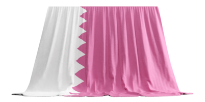 Qatar Flag Curtain in 3D Rendering called Flag of Qatar png