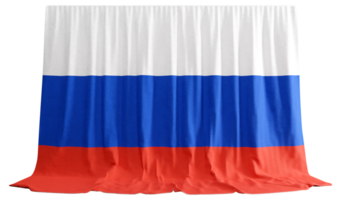 Rússia bandeira cortina dentro 3d Renderização chamado bandeira do Rússia png