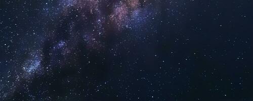 Night sky with stars and nebula. Space background. Long banner photo