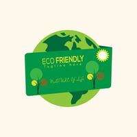 Vector eco friendly logo design and concept